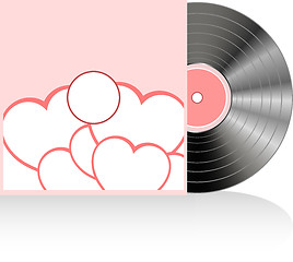 Image showing vinyl in cover with red love heart