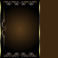 Image showing Luxury golden vintage card