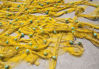 Image showing yellow fishing net