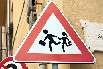 Image showing Beware of children sign