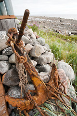 Image showing old rusty anchor