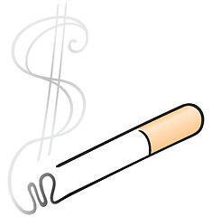 Image showing Cigarette with smoke