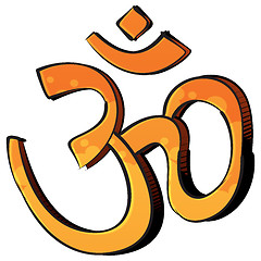 Image showing Artistic om symbol