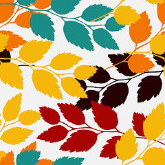 Image showing leaves, seamless pattern