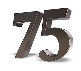 Image showing number seventy five