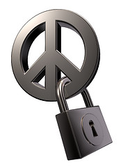 Image showing peace and padlock