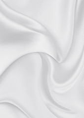 Image showing Smooth elegant white silk