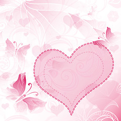 Image showing Gentle valentines frame