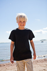 Image showing Boy on the beach