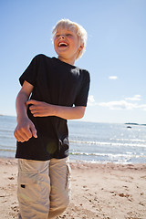 Image showing Boy on the beach