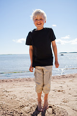 Image showing Boy on the beach