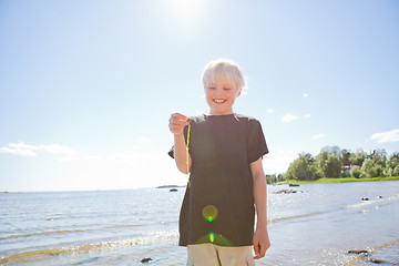 Image showing Boy on the beach