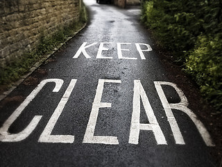 Image showing Keep Clear