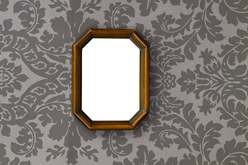 Image showing Blank vintage wooden picture