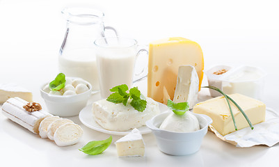 Image showing Assortment of dairy products