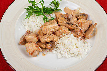 Image showing rice with meat