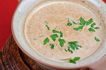 Image showing Mushroom cream  soup