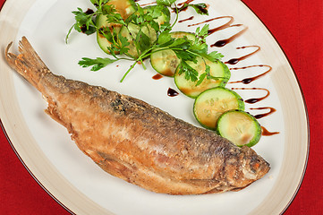 Image showing Fried peled fish