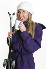 Image showing Hot drink on a cold day