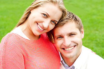 Image showing Close up shot of attractive love couple