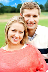 Image showing Closeup shot of an attractive love couple