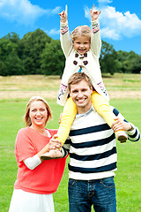 Image showing Family enjoying summer day during vacations