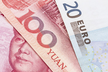 Image showing Yuan and Euro