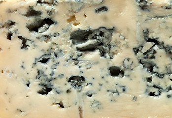 Image showing Slice of blue cheese