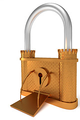 Image showing Bronze lock