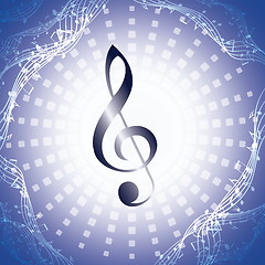 Image showing abstract music background with musical notes, EPS10