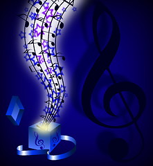 Image showing abstract music background with musical notes, EPS10