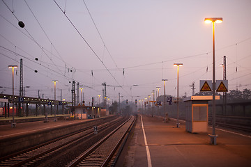 Image showing German train station platform