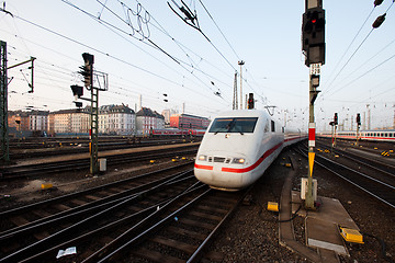 Image showing ICE train pulling into station