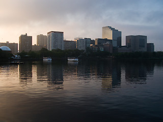 Image showing Boston's Beacon Hill neighborhood at dawn