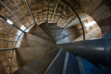 Image showing Medieval spiral staircase