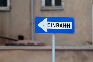 Image showing Einbahn | one way