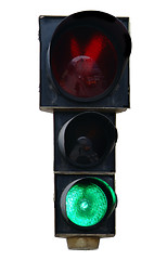 Image showing Ampel grün | green traffic light