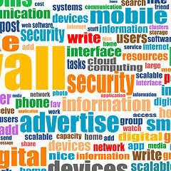 Image showing Word cloud tags concept illustration of social media