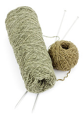 Image showing Two balls of wool