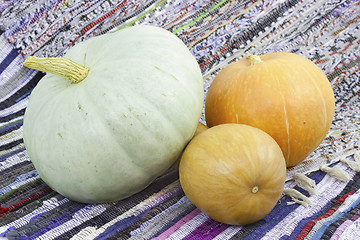 Image showing Three mellow  pumpkin