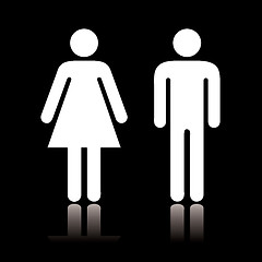 Image showing Toilet icon negative