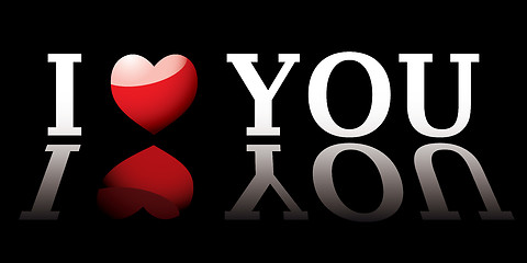 Image showing I love you design element