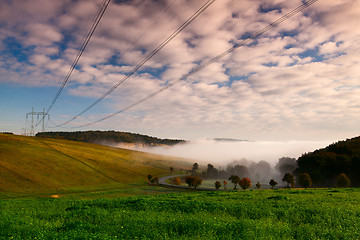 Image showing The valley in the mist