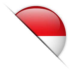 Image showing Monaco Flag Glossy Button