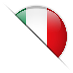 Image showing Italy Flag Glossy Button