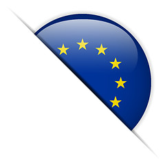 Image showing Europe Flag Glossy Button