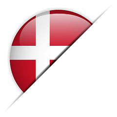 Image showing Denmark Flag Glossy Button