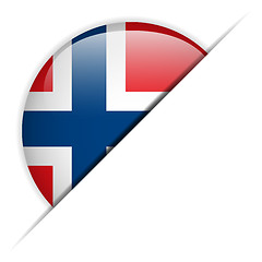 Image showing Norway Flag Glossy Button