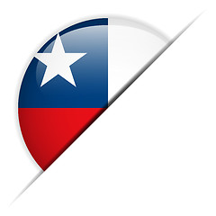 Image showing Chile Flag Glossy Button