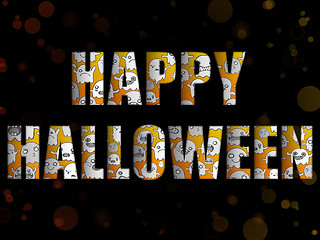 Image showing Halloween Letters with Ghosts